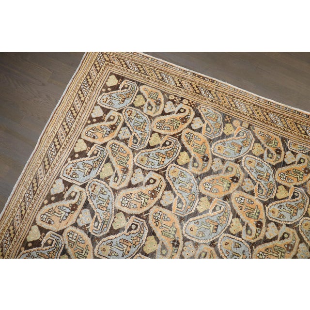 Persian Afshar Boteh Design Antique Rug - 4'3" x 5'11" For Sale - Image 3 of 7
