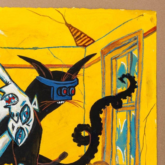 Street Art Rick Prol Untitled Mixed Media on Paper, 2014 For Sale - Image 3 of 6