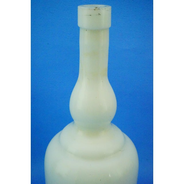 Glass 19th Century Morandi Bottle Vase in White Opaline Milk Glass attributed to Salviati Murano, Italy For Sale - Image 7 of 18