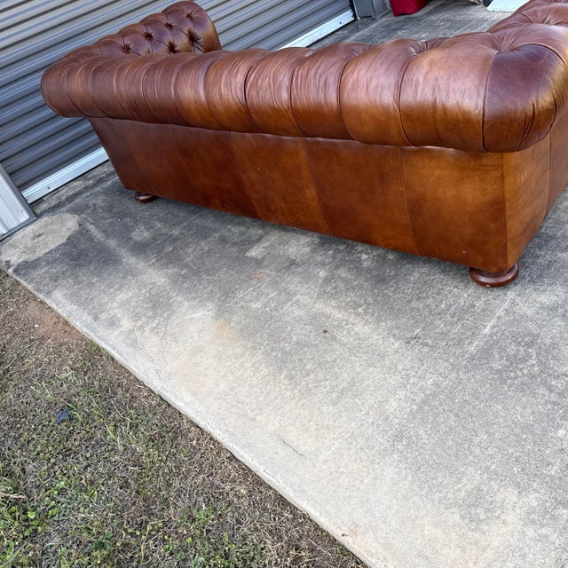 1990s Leather Chesterfield Sofa For Sale - Image 6 of 10