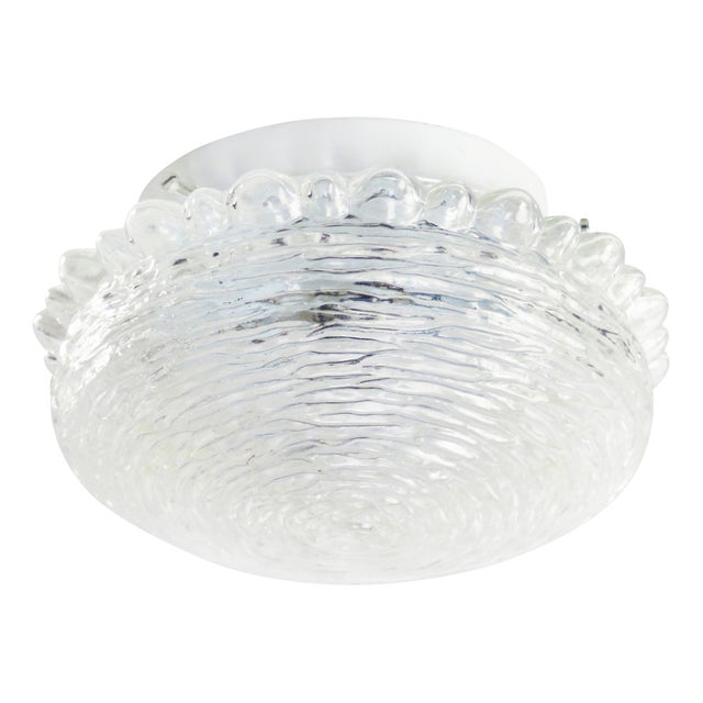 Mid-Century Modern Clear Glass Ceiling Lamp by Helena Tynell for Glashütte Limburg For Sale