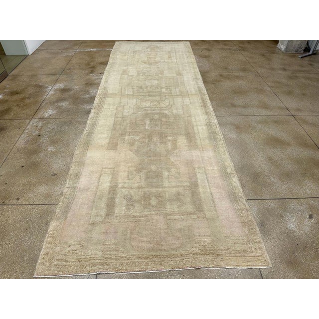 Galerie Shabab Collection Mid-20th Century Turkish Anatolian Wide Gallery Runner For Sale - Image 4 of 10