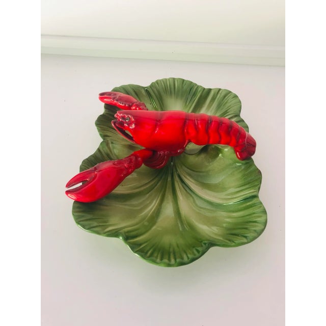 Mid-Century Modern Midcentury Brad Keeler California Pottery 2 Section Divided Lobster Dish /Tray For Sale - Image 3 of 8