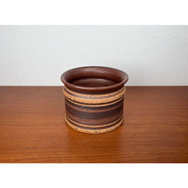 Mid-Century Modern Danish Studio Pottery Planter by Tue Poulsen Keramik for Luwasa, 1960s For Sale - Image 9 of 13