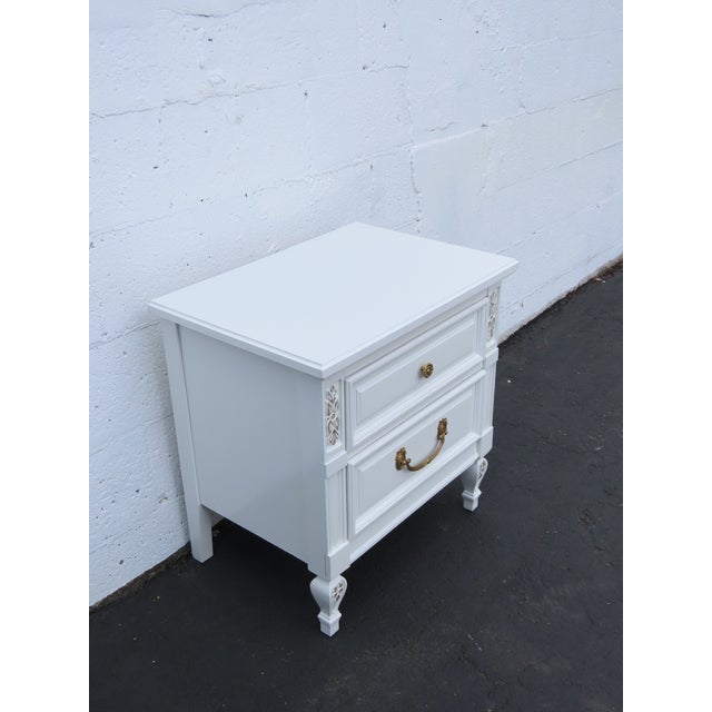 Wood French Shabby Chic Painted Nightstand Side End Table 6571 For Sale - Image 7 of 11