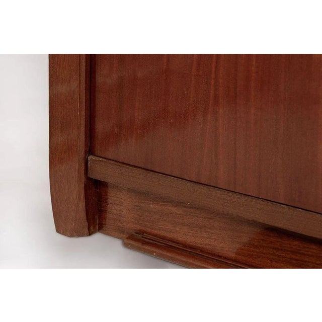 Antique French Art Deco Mahogany Sideboard Cabinet by Andre Sornay For Sale - Image 10 of 11