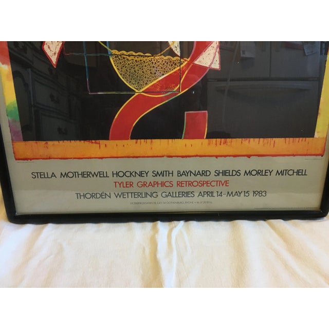 This poster dates from 1983. The Stella art piece is titled “Pergusa Three”1983 The exhibition was Tyler Graphics...