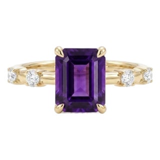Amethyst Engagement Wedding Ring - February Birthstone Ring for Her - Us 7 For Sale