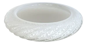 Italian Murano Glass Bowl in Twisted Glass with Shimmering, 1970s