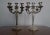 Metal Italian Candleholders in Silver, 1980s, Set of 2 For Sale - Image 7 of 7