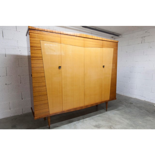 Scandinavian Wardrobe in Light Varnished Wood, 1960s For Sale - Image 6 of 18