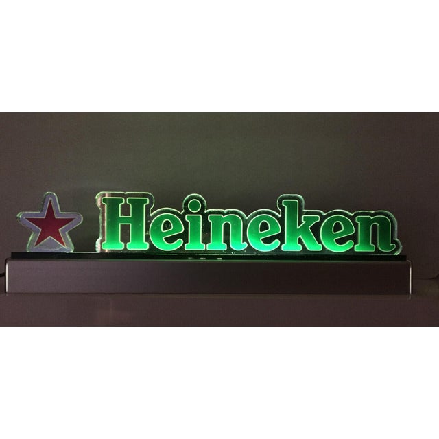 Illuminated Advertising Sign frm Heineken, 1980s For Sale - Image 10 of 11