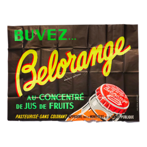 1949 Original French Advertising Poster, "Belorange"