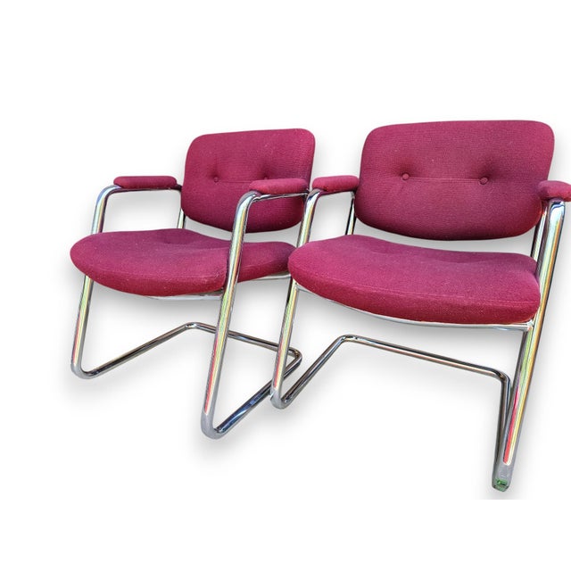 4 Mid Century Cantilevered Chairs For Sale In Dallas - Image 6 of 10