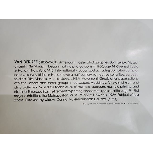 Printmaking Materials Vintage Set of Five James Van Der Zee Prints For Sale - Image 7 of 7