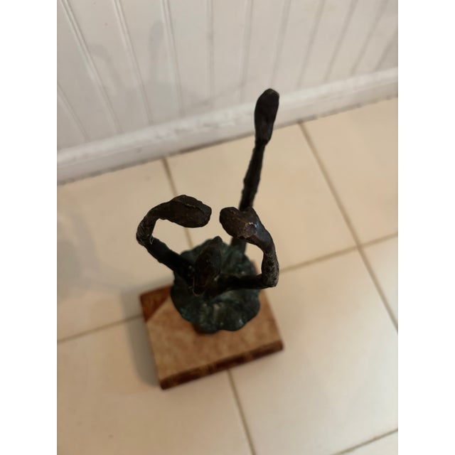 Metal Maitland Smith Bronze of a Ballerina on a Book For Sale - Image 7 of 14
