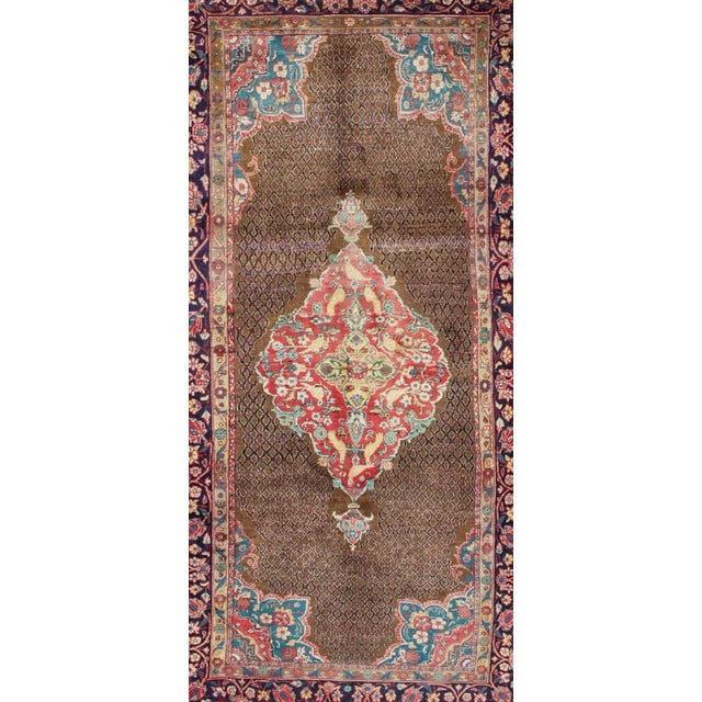 Vintage Serab Persian Rug with Lattice Medallion, rug , country of origin / type: Persian / Serab, circa Mid-20th Century....