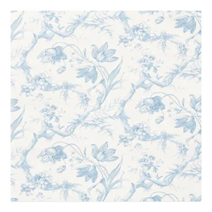 Sample - Schumacher Toile De Fleurs Wallpaper in Delft