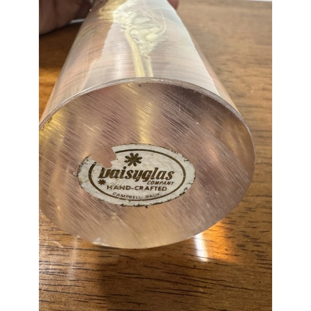 Vintage Daisyglas Hand Crafted Lucite Resin Wheat Paperweight Decor Campbell Ca For Sale - Image 9 of 11