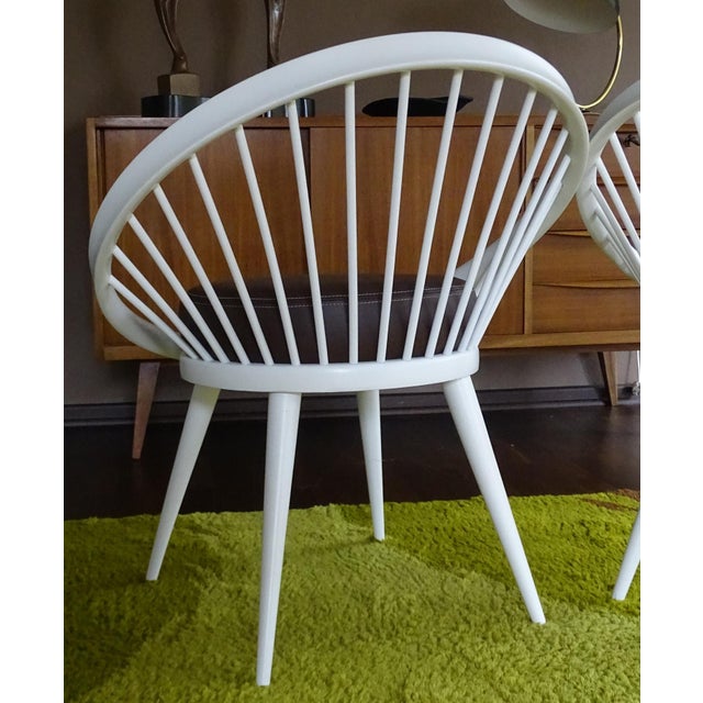 Mid-Century Modern Scandinavian Ellipse Armchairs from Swedese, Set of 2 For Sale - Image 3 of 15