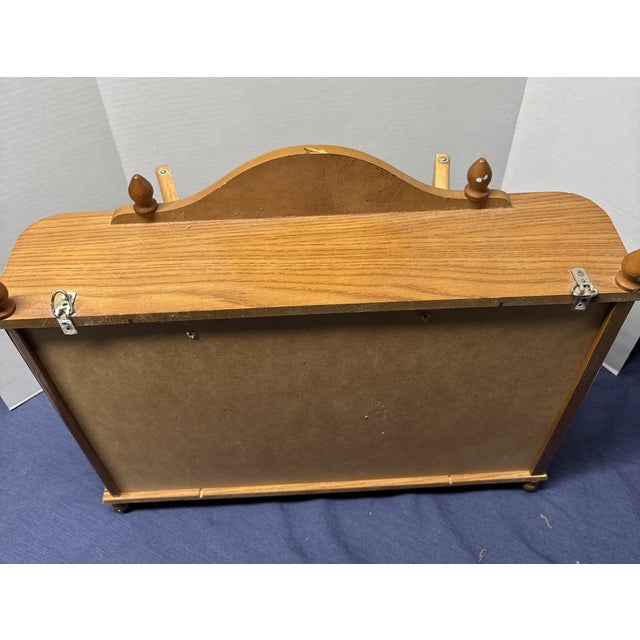 1990s Vintage MCM Double Door Curio Cabinet For Sale - Image 5 of 9