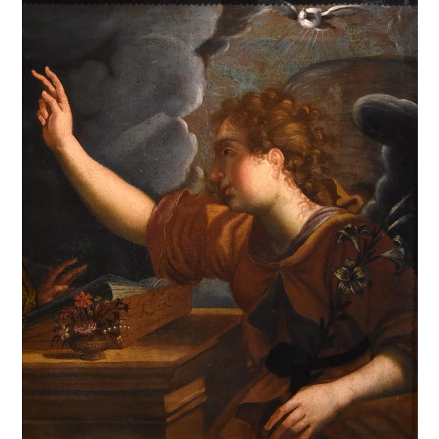 After Pieter De Witte, Annunciation with the Archangel Gabriel, 1600, Oil on Canvas, Framed For Sale - Image 6 of 13