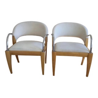 2000s Mitchell Pickard Brueton Willow Chairs- Set of 2 For Sale