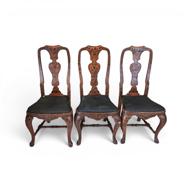 Rococo 18th Century Rococo Set of 6 Painted Dining Chairs From Lucca For Sale - Image 3 of 10
