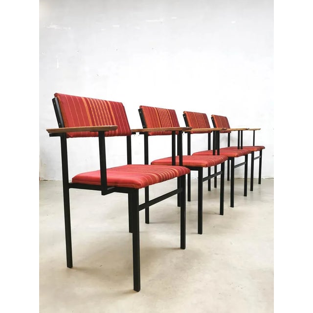 1950s Vintage Dutch Dining Chairs by Martin Visser, Set of 4 For Sale - Image 5 of 5
