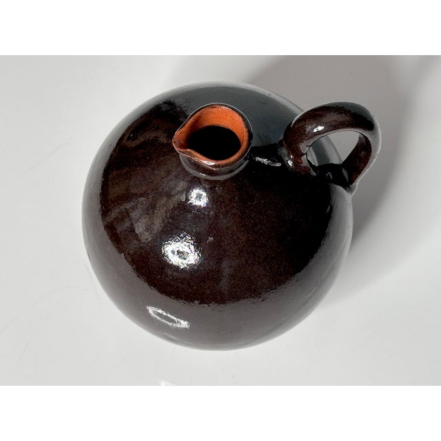 Mid-Century Modern Glazed Studio Ceramic Art Jug Vase by Siegfried Gramann for Töpferhof Römhild, Germany, 1950s For Sale - Image 3 of 8