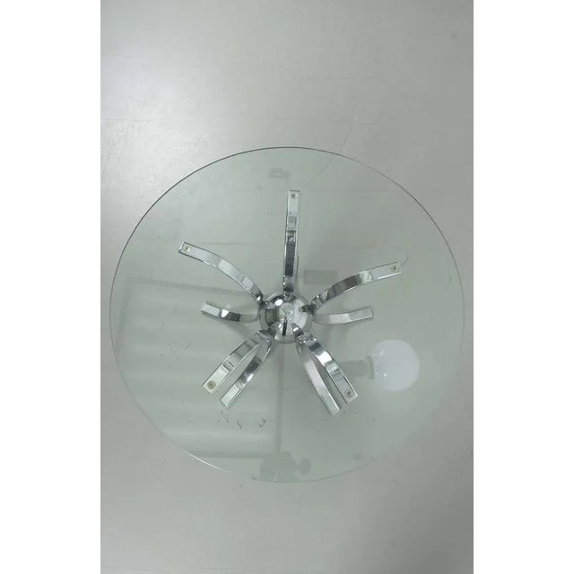 Gold Vintage Chrome Coffee Table For Sale - Image 8 of 9