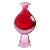 Vintage Seguso Vetri d'Arte Murano Sommerso Red Purple Alexandrite Italian Art Glass Flower Vase For Sale