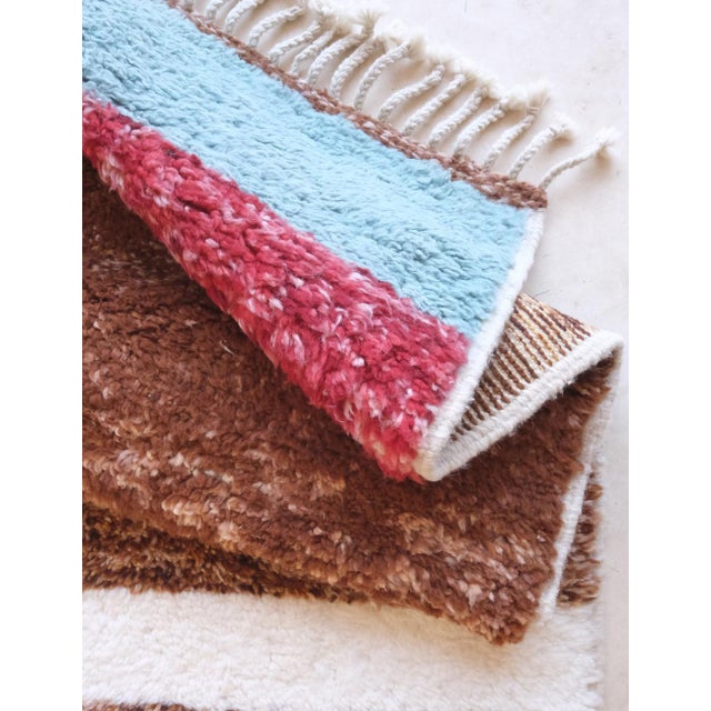 Brown Hand-Knotted Moroccan Wool Rug - 11.3 X 8.4 Ft For Sale - Image 8 of 8