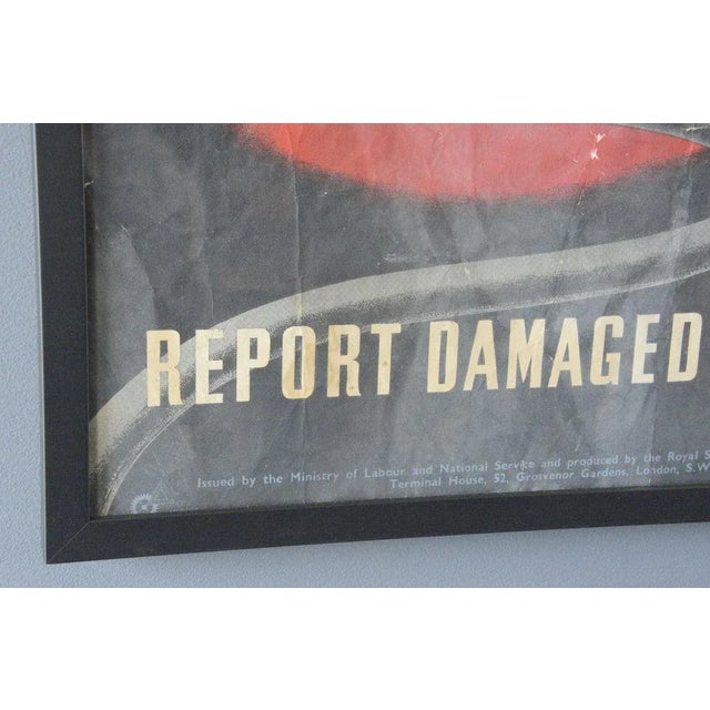 WW2 Factory Safety Poster, 1940s For Sale - Image 3 of 8