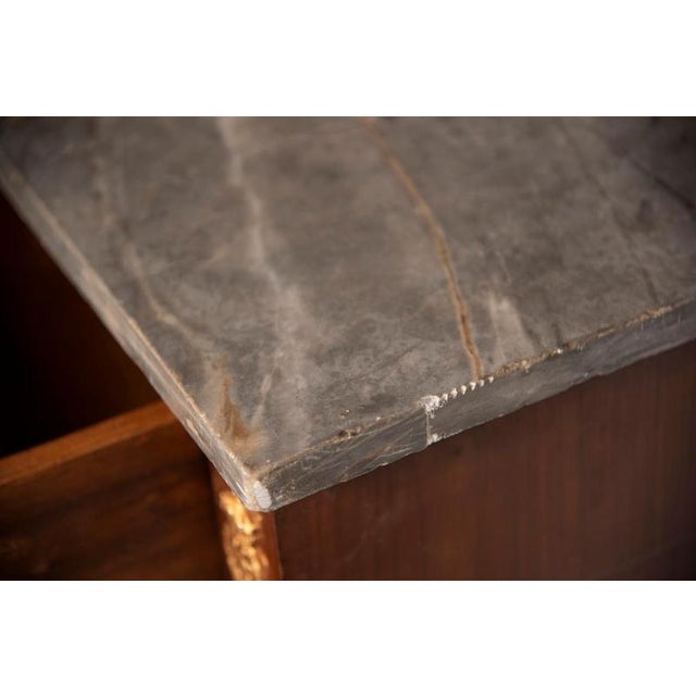 Lombard Empire Chest of Drawers with Marble Top, 1800 For Sale - Image 12 of 18