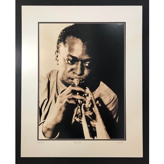 1950 Miles Davis Sepia Toned Photographic Print Framed For Sale