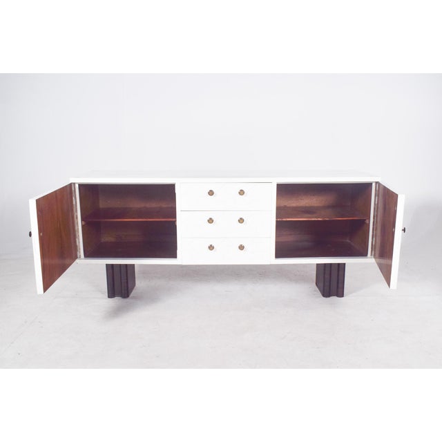 Vintage Portuguese Sideboard in Painted White, 1920 For Sale - Image 9 of 11