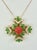 Contemporary French Enamel, Pearl, Coral, Maltese Cross Flower Brooch Pendant For Sale - Image 3 of 10