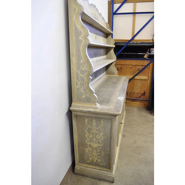 Trouvailles Furniture Inc. Mid 20th Century Italian Provincial French Country Large Cupboard Cabinet Hutch by Trouvailles For Sale - Image 4 of 12