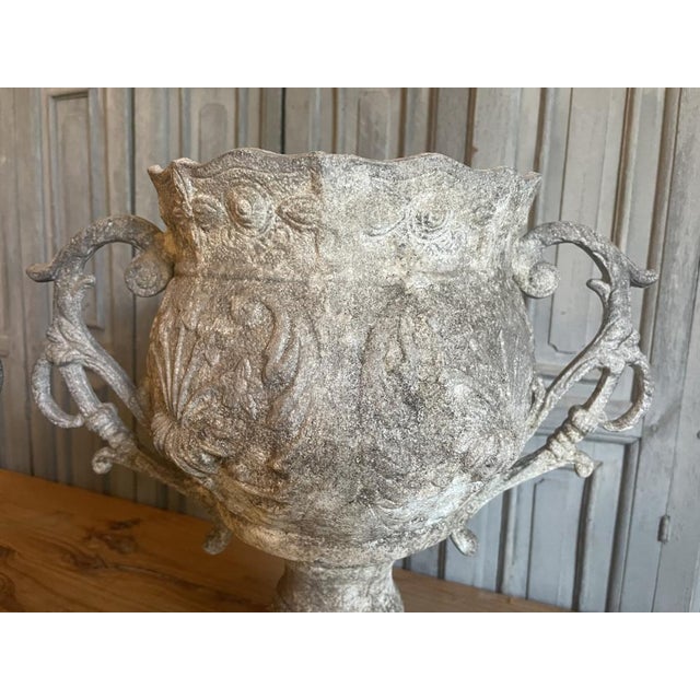 French Aluminum Garden Vases, 1886, Set of 2 For Sale - Image 3 of 18