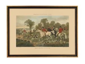 J.F. Herring "Breaking Cover" Fox Hunting Scene Reproduction Print