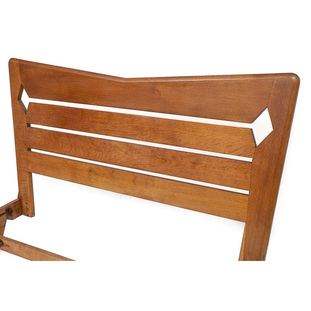 Tan Bed attributed to Guillerme Et Chambron For Sale - Image 8 of 9