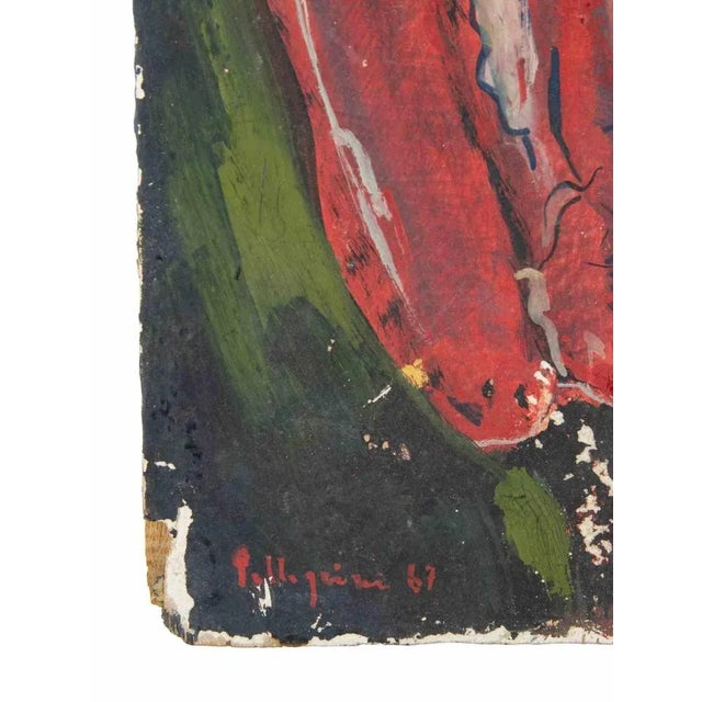 Modern Sirio Pellegrini, Fishes, Oil Painting, 1960s For Sale - Image 3 of 5