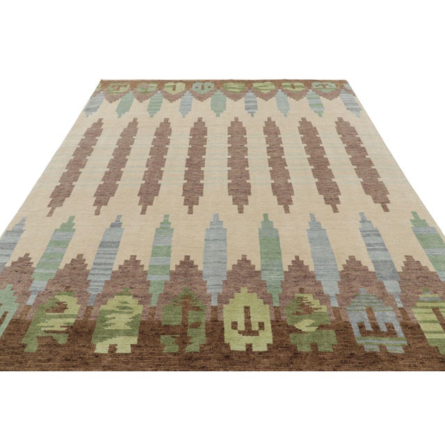 Made with hand-knotted wool, this 7x10 rug is an exciting new addition to Rug & Kilim's Scandinavian rug collection—a...