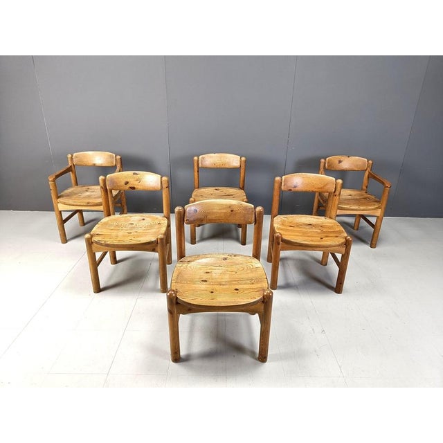 Pine Wood Dining Chairs by Rainer Daumiller for Hirtshals Savvaerk, 1970, Set of 6 For Sale - Image 3 of 14