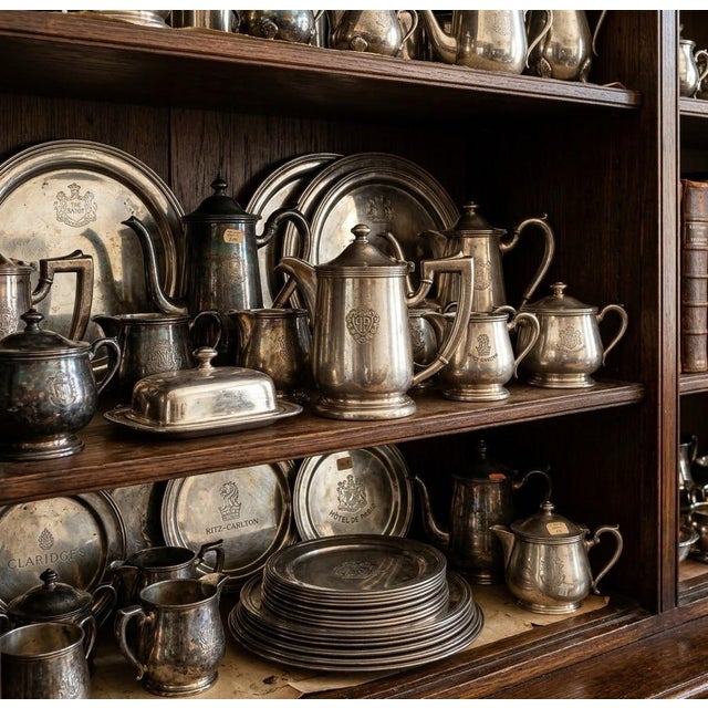 Art Deco The Plaza Hotel New York - Silver-Soldered Individual Coffee Pot by International Silver 8 Oz.- Hotel Silver Collectors & Tea Enthusiasts - See Pics! For Sale - Image 3 of 12