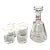 1960s Mid-Century Modern Baccarat Talleyrand Crystal Decanter and Double Old Fashioned Glasses, 5 P. - 4 pcs For Sale