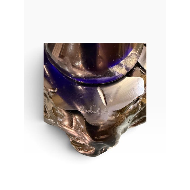 1980s Mario Badioli Signed Postmodern Murano Art Glass Abstract Figure Sculpture For Sale In West Palm - Image 6 of 8