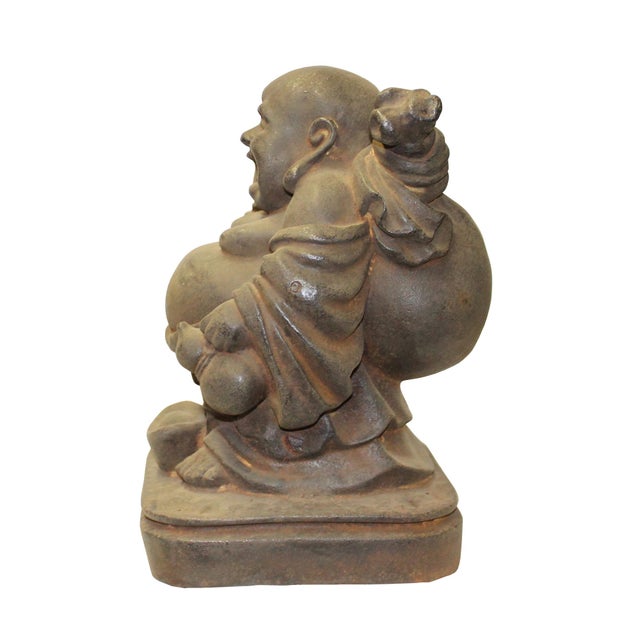 Color of Laughter Vintage Chinese Rustic Iron Color Finish Happy Laughing 