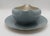 Mid-Century Modern Vintage Flintridge China California Blue W Platinum Borders Gravy Boat Flowers For Sale - Image 3 of 8